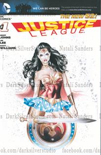 "Wonder Woman" Justice League, new 52 #1, sketch opp cover