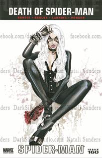 "Black Cat" Death of Spider man, sketch cover