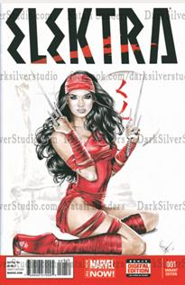 "Elektra" 
Elektra #1, sketch cover