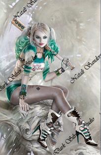 "Harley Quinn, Margot Robbie, Joker Green" 11x17 Limited Print 75qty