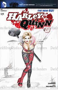"Harley Quinn Sneeky" 
Harley Quinn #0, sketch opp cover