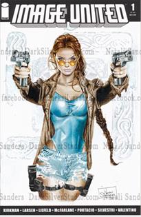 "Lara Croft, Tomb Raider" Image United, sketch opp cover