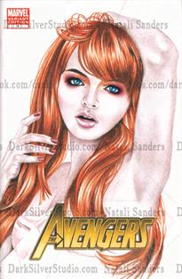 "Mary Jane Watson, young" 
Advengers #1, sketch opp cover