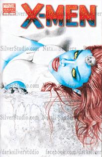 "Mystique in tub" XMen #1, sketch cover