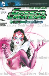 "Star Sapphire"  Green Lantern, rise of the nurd army, sketch opp cover