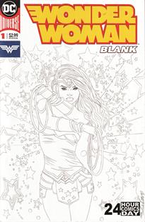 Wonder Woman "Block Attack" Pencil OA Sketch Cover