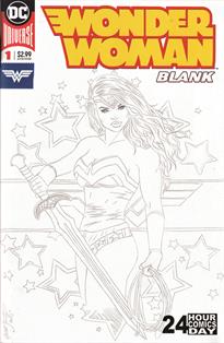 Wonder Woman "Don't think about it" Pencil OA Sketch Cover
